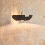 Závesné svietidlo AYTM Cycnus, čierne, Ø 30 cm, hliník, E27