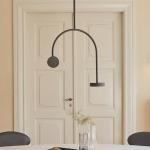 AYTM Grasil LED závesné svietidlo, čierna farba, mramor, výška 97 cm