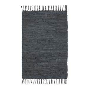 Tkaný Handričkový Koberec Julia 1, 60/90cm, Tmavosivá