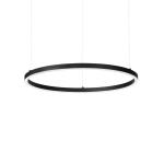 Ideal Lux LED závesná lampa Oracle Slim Ø 70 cm čierna 3 000 K