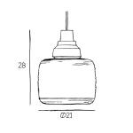 Závesné svetlo New Wave Stripe, číre