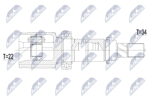 NTY Sada kĺbov hnacieho hriadeľa NPW-FR-142
