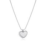 S`Agapõ Romantický oceľový náhrdelník so srdiečkami Message SSG09