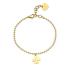 S`Agapõ Obľúbený pozlátený náramok so štvorlístkom Smile SSM016