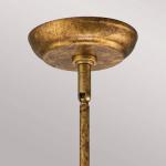 Závesné svetlo Sun King, povrchová úprava zlatou fóliou