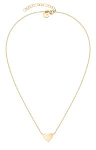 Tamaris Romantický pozlátený náhrdelník Logomania Heart TJ-0526-N-45