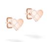 Tamaris Srdiečkové bronzové náušnice z ocele Logomania Heart TJ-0533-E-08