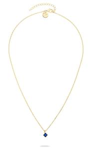 Tamaris Elegantný pozlátený náhrdelník s modrým zirkónom TJ-0539-N-45