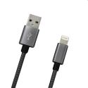 MobilNET Dátový a nabíjací kábel USB/Lightning, 2A, 1m, sivý KAB-0099-USB-LIGHT