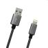 MobilNET Dátový a nabíjací kábel USB/Lightning, 2A, 1m, sivý KAB-0099-USB-LIGHT