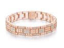 Rosato Oslnivý bronzový náramok so zirkónmi Cubica RZCU56
