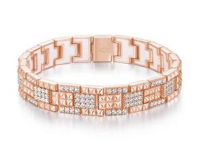 Rosato Oslnivý bronzový náramok so zirkónmi Cubica RZCU56