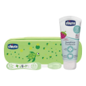 CHICCO Set zubná kefka a pasta zelený 12m+ set