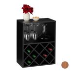 Stojan na víno na 8 fliaš, RD28074, čierny