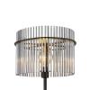 Stojacia lampa Gorley, výška 152 cm, dymovo sivá, sklo/kov