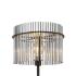 Stojacia lampa Gorley, výška 152 cm, dymovo sivá, sklo/kov