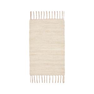 Tkaný Handričkový Koberec Julia 2, 70/130cm, Svetlohnedá