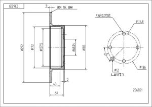 HART Brzdový kotúč 236 821