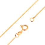 Lesklá zlatá retiazka 375 - husto spájané hranaté očká, 500 mm GG171.08