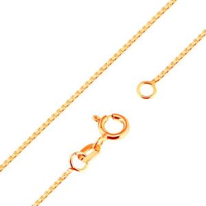 Lesklá zlatá retiazka 375 - husto spájané hranaté očká, 500 mm GG171.08