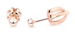 Cutie Jewellery Kôstkové náušnice z ružového zlata Z5003-30-X-4