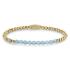 Rebel&Rose Pozlátený náramok Blue Sky meets Yellow Gold RR-40137-G 16,5 cm