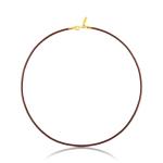 Tous Hnedý kožený choker náhrdelník 1000044200