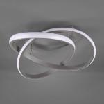 LED stropné svietidlo Course, matný nikel, 4 000 K, Ø 45 cm