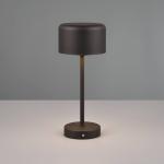 Nabíjacia stolová lampa Jeff LED, matná čierna, výška 30 cm, kov