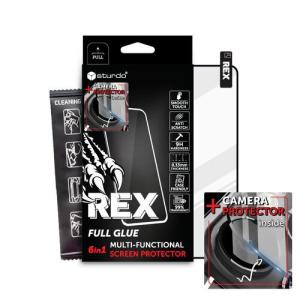 Ochranné sklo celotvárové + Ochranné sklo na kameru Samsung Galaxy S24 5G, Sturdo Rex - čierne