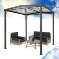 Blumfeldt Pantheon Solid Sky Flat, pergola, prístrešok, 3 x 3 m, polykarbonát, sivá