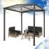 Blumfeldt Pantheon Solid Sky Flat, pergola, prístrešok, 3 x 3 m, polykarbonát, sivá