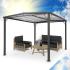 Blumfeldt Pantheon Solid Sky Flat, pergola, prístrešok, 3 x 4 m, polykarbonát