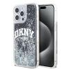 DKNY Liquid Glitter Arch Logo Zadní Kryt pro iPhone 14 Pro Black