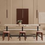 Závesné svietidlo Audo Tubulaire, 48 cm, bronzová farba, hliník