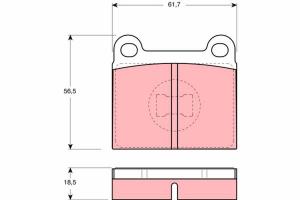 TRW Sada brzdových platničiek kotúčovej brzdy GDB663