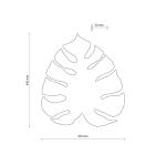 Nástenné svietidlo Envostar Folah, tvar listu, svetlé drevo, 40 x 35 cm