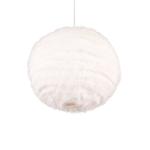 Chlpaté závesné svetlo, Ø 35 cm, piesková farba, syntetický plyš