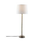 PR Home Stolná lampa Kent, biela/mosadz, kónické tienidlo