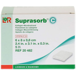 SUPRASORB C KRYTIE NA RANY 6x8x0,8 cm 5ks