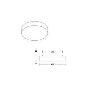 Stropné svietidlo BRUMBERG LED Celtis Maxi, 3 000 K, svetlomodré