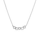 AGAIN Jewelry Srdiečkový náhrdelník zo striebra AJNA0029