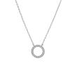 AGAIN Jewelry Trblietavý strieborný náhrdelník Krúžok AJNA0019