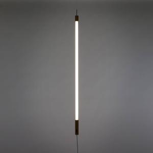 SELETTI LED svietidlo Linea, biele, drevené detaily, univerzálne