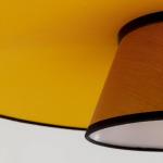 Závesné svietidlo KARE Riva, viacfarebné, textil, drevo, Ø 55 cm