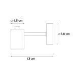 Nástenné svetlo Facil, 1-pl., mosadzná/zlatá