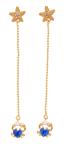 Oliver Weber Dlhé pozlátené náušnice Morská hviezdica a krab 23170G