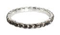 Oliver Weber Tenisový náramok s čiernymi kryštálmi Euphoria 32420 BLA 17,5 cm