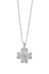 Oliver Weber Strieborný náhrdelník pre šťastie Štvorlístok Karma 61282 (retiazka, prívesok)