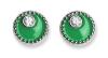 Oliver Weber Strieborné náušnice so zeleným smaltom Meliora 62258 GRE